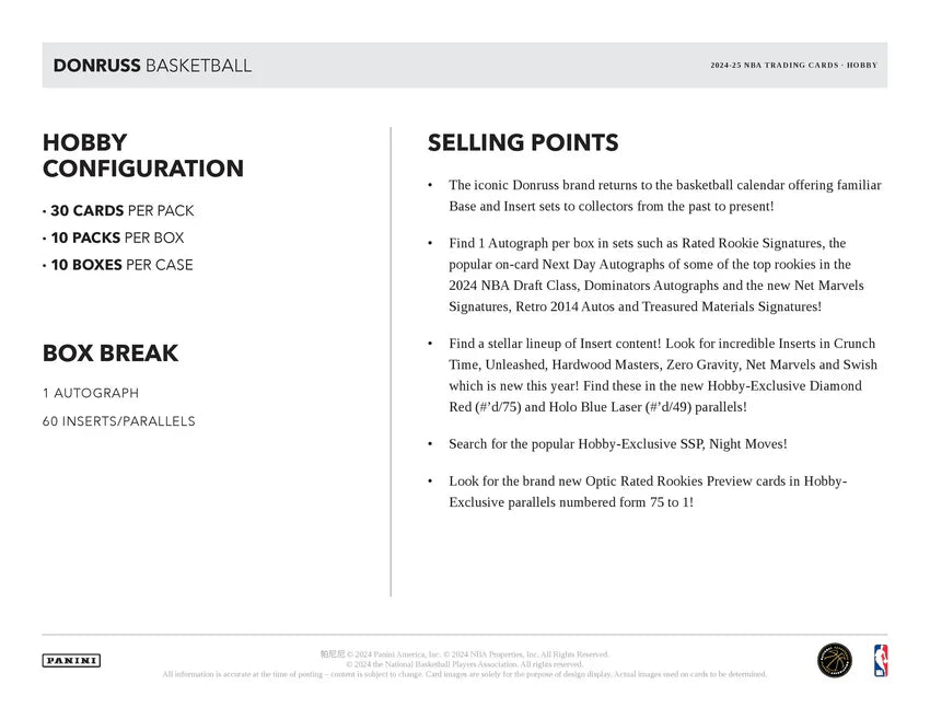 BREAK #480 - 2024-25 DONRUSS HOBBY!