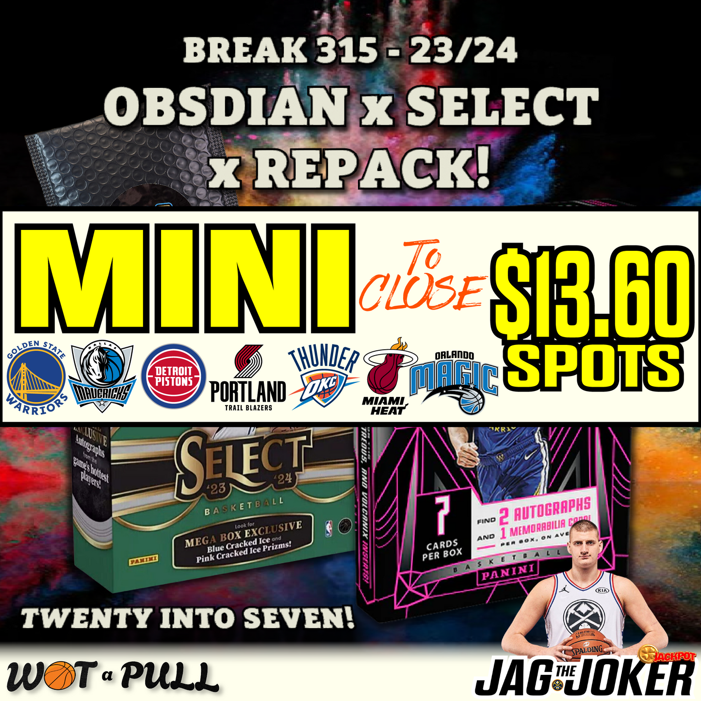 BREAK #315 - 2023-24 OBSIDIAN x SELECT x REPACK CLOSING MINI!