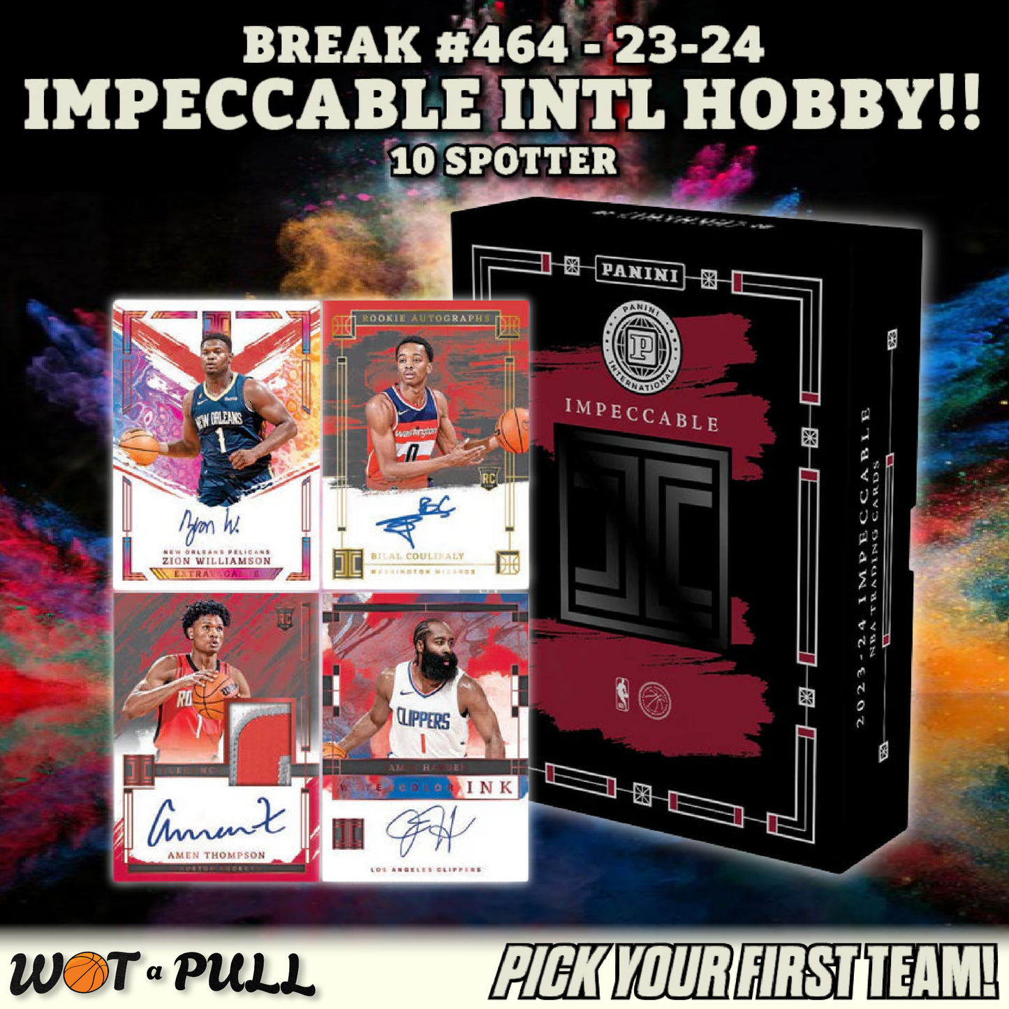 BREAK #464 - 2023-24 IMPECCABLE INTL HOBBY 10 SPOTTER!