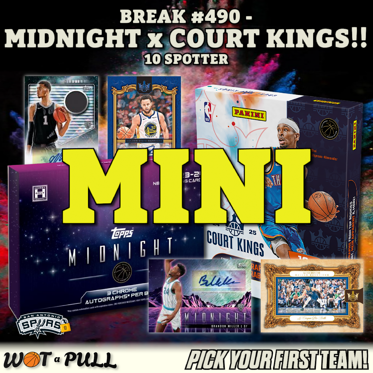BREAK #490 - MIDNIGHT x COURT KINGS 10 SPOTTER MINI FOR A SPOT!