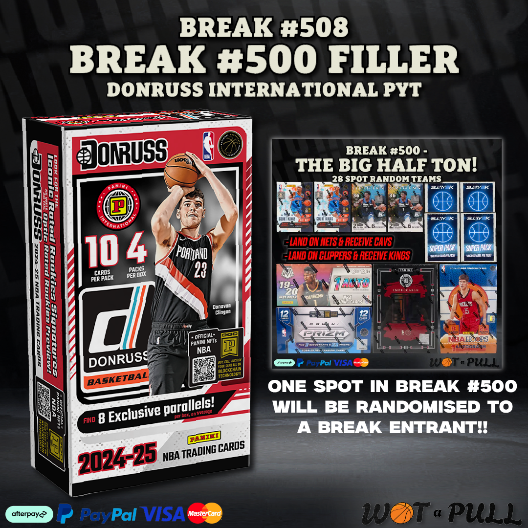 BREAK #508 - BREAK #500 FILLER - DONRUSS INTL PYT