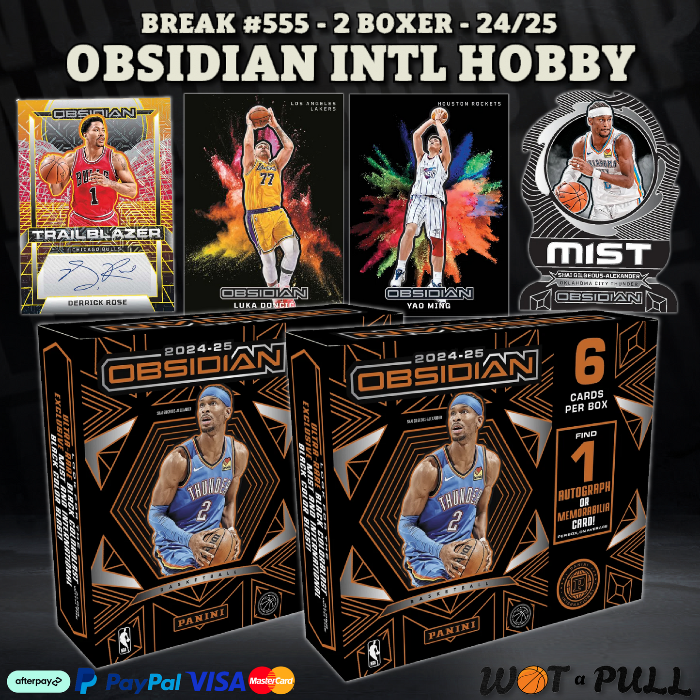 BREAK #555 - 2024-25 OBSIDIAN INTERNATIONAL HOBBY 2 BOXER