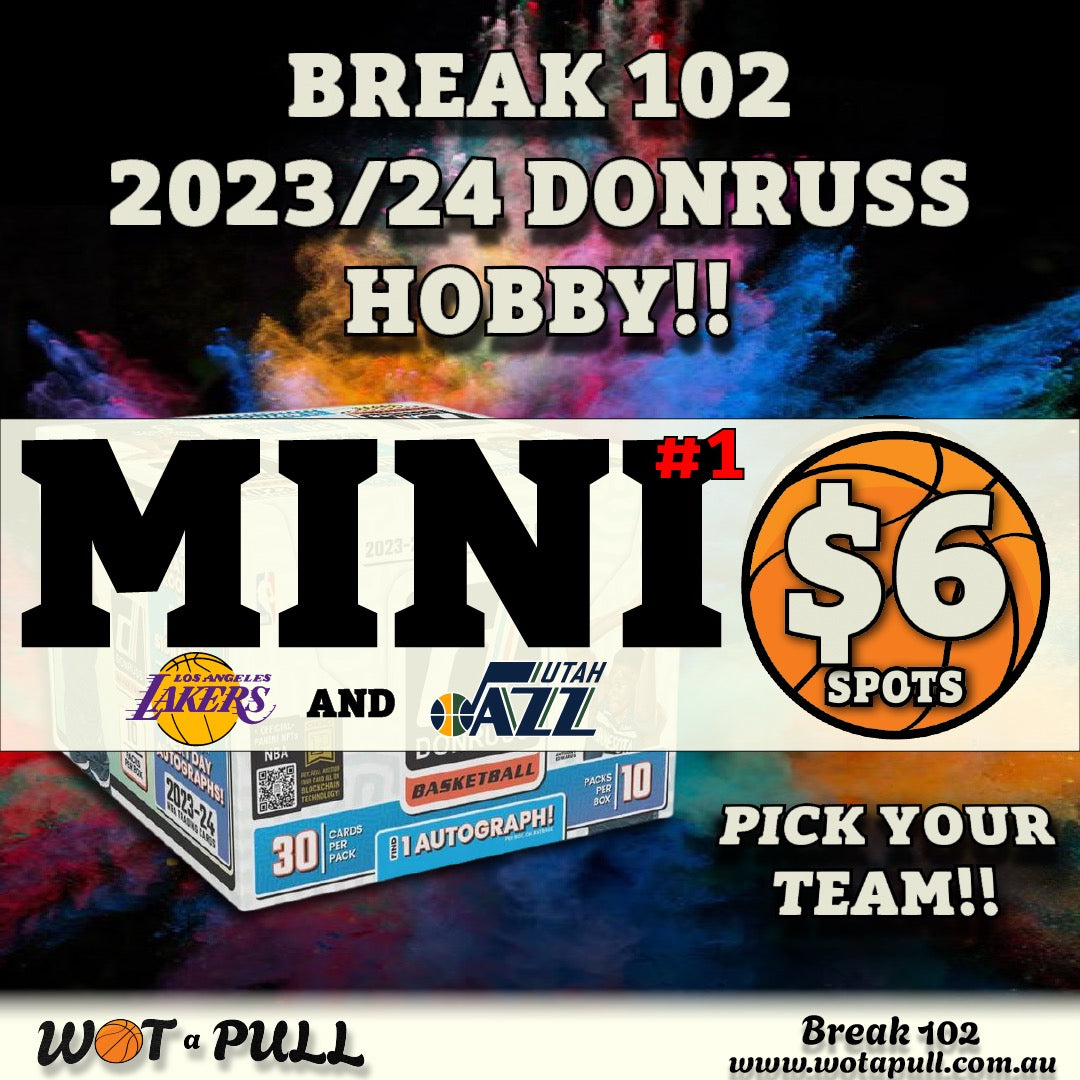 BREAK #102 DONRUSS HOBBY MINI FOR LAKER & JAZZ