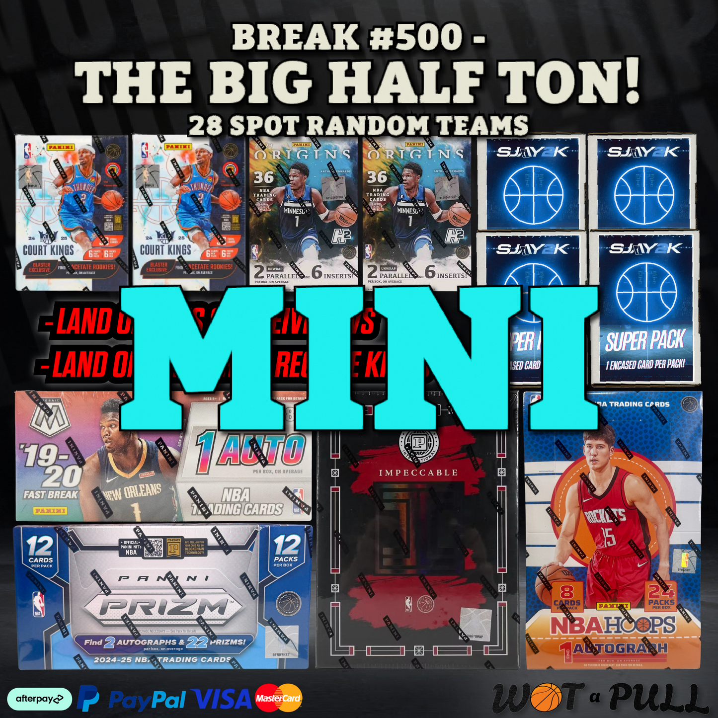 BREAK #500 - THE BIG HALF TON MINI FOR A SPOT!