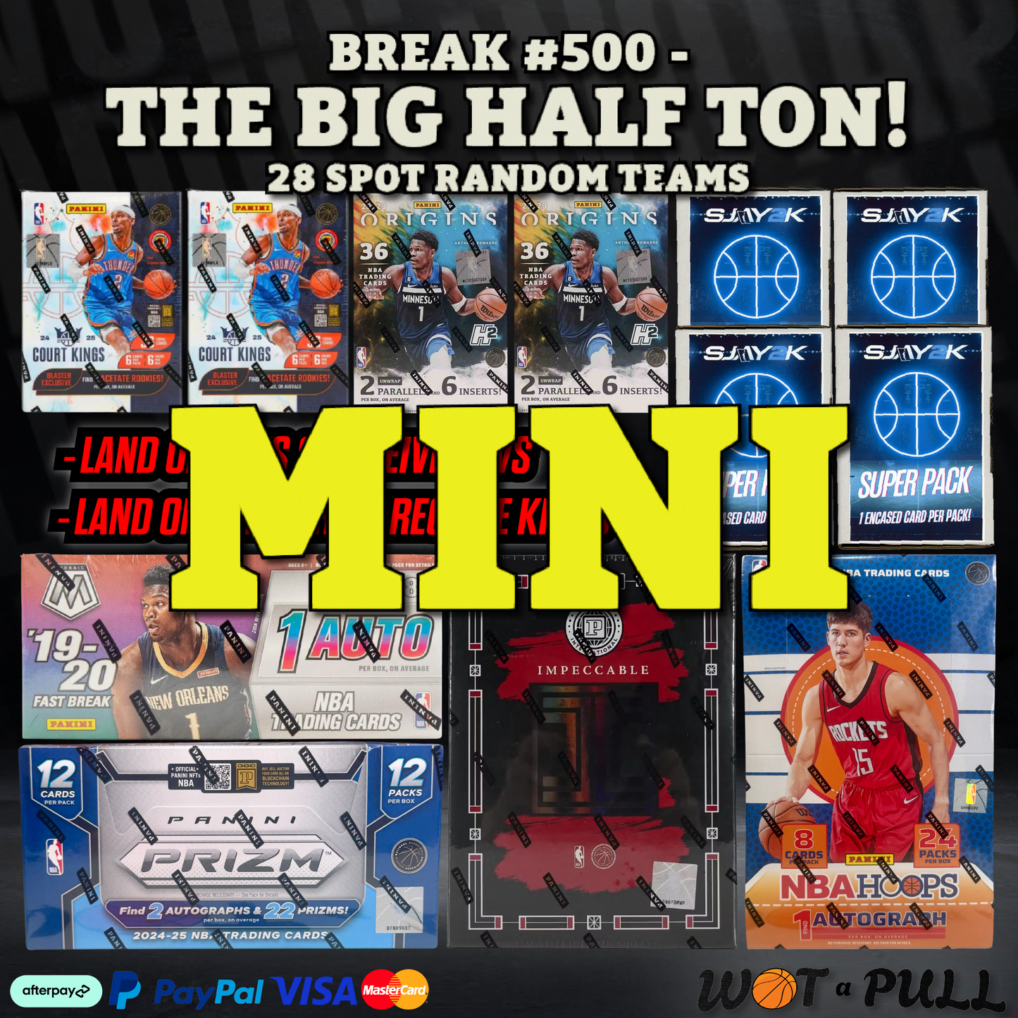 BREAK #500 - THE BIG HALF TON MINI FOR A SPOT!