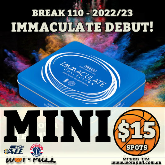 BREAK #110 23 IMMACULATE MINI #1 FOR JAZZ & WIZARDS!