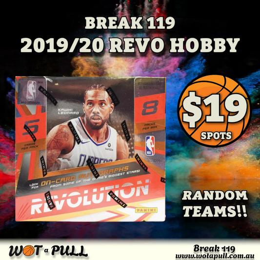BREAK #119 2019-20 REVOLUTION HOBBY $19 RANDOM TEAMS!