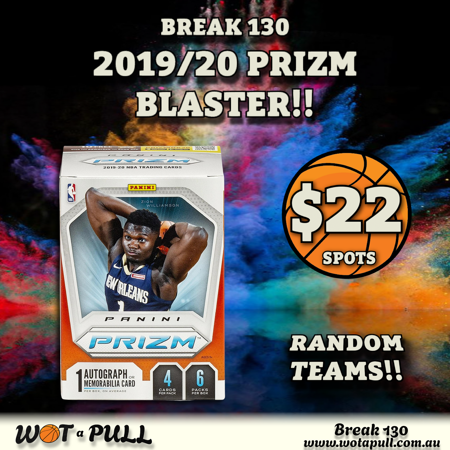 BREAK #130 2019-20 PRIZM BLASTER! CHASING JA & ZION AUTO!