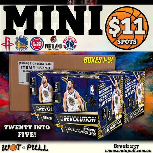 BREAK #237 2023-24 REVOLUTION HOBBY CLOSING MINI! (BOXES 1-3 FROM INNER CASE)