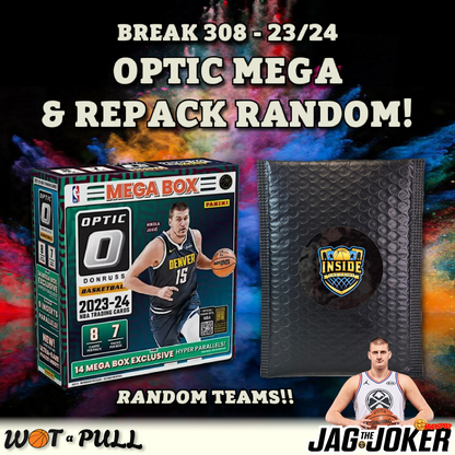 BREAK #308 2023-24 OPTIC MEGA & REPACK RANDOM TEAMS