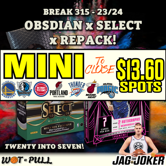 BREAK #315 - 2023-24 OBSIDIAN x SELECT x REPACK CLOSING MINI!