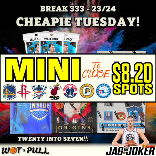 BREAK #333 - CHEAPIE TUESDAY CLOSING MINI