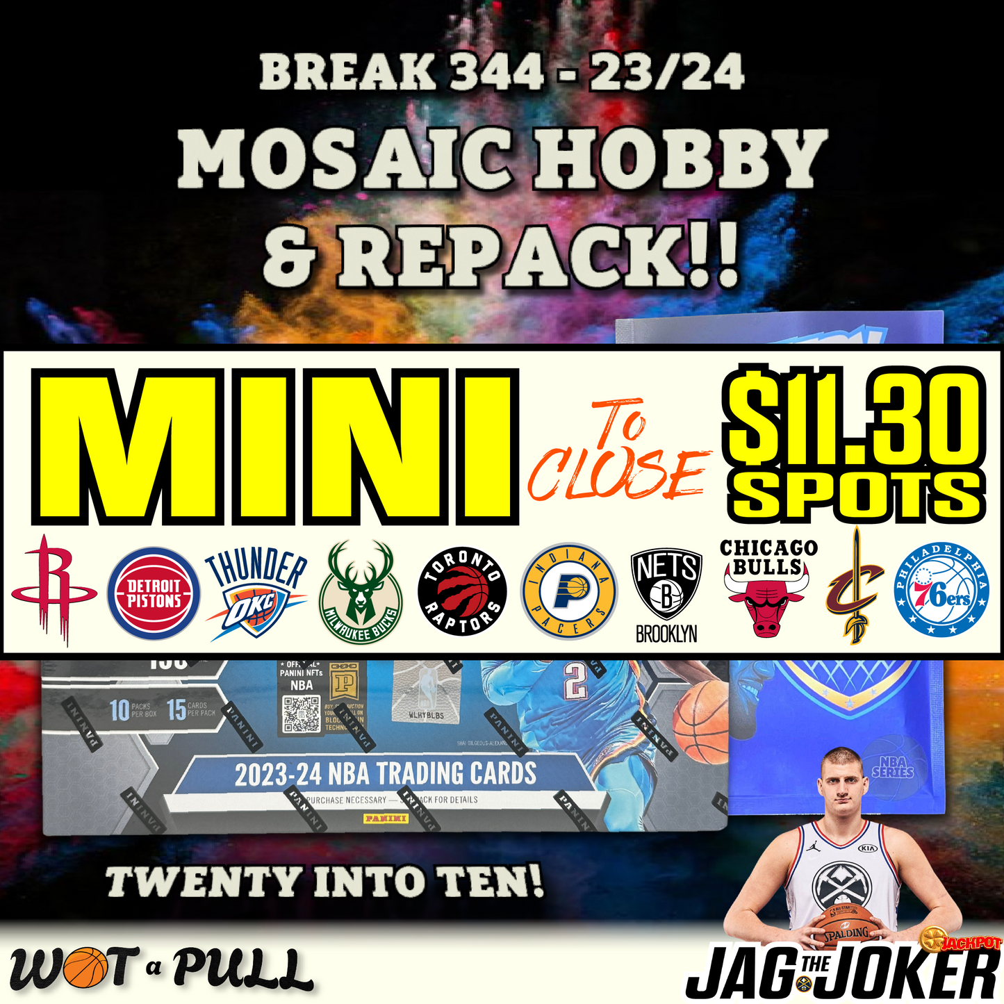 BREAK #344 - 2023-24 MOSAIC HOBBY x REPACK CLOSING MINI!