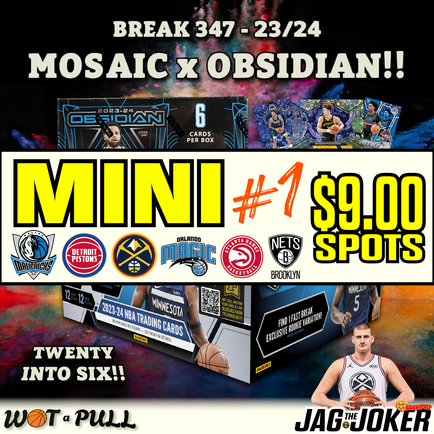 BREAK #347 - 2023-24 MOSAIC FB x OBSIDIAN MINI 1!