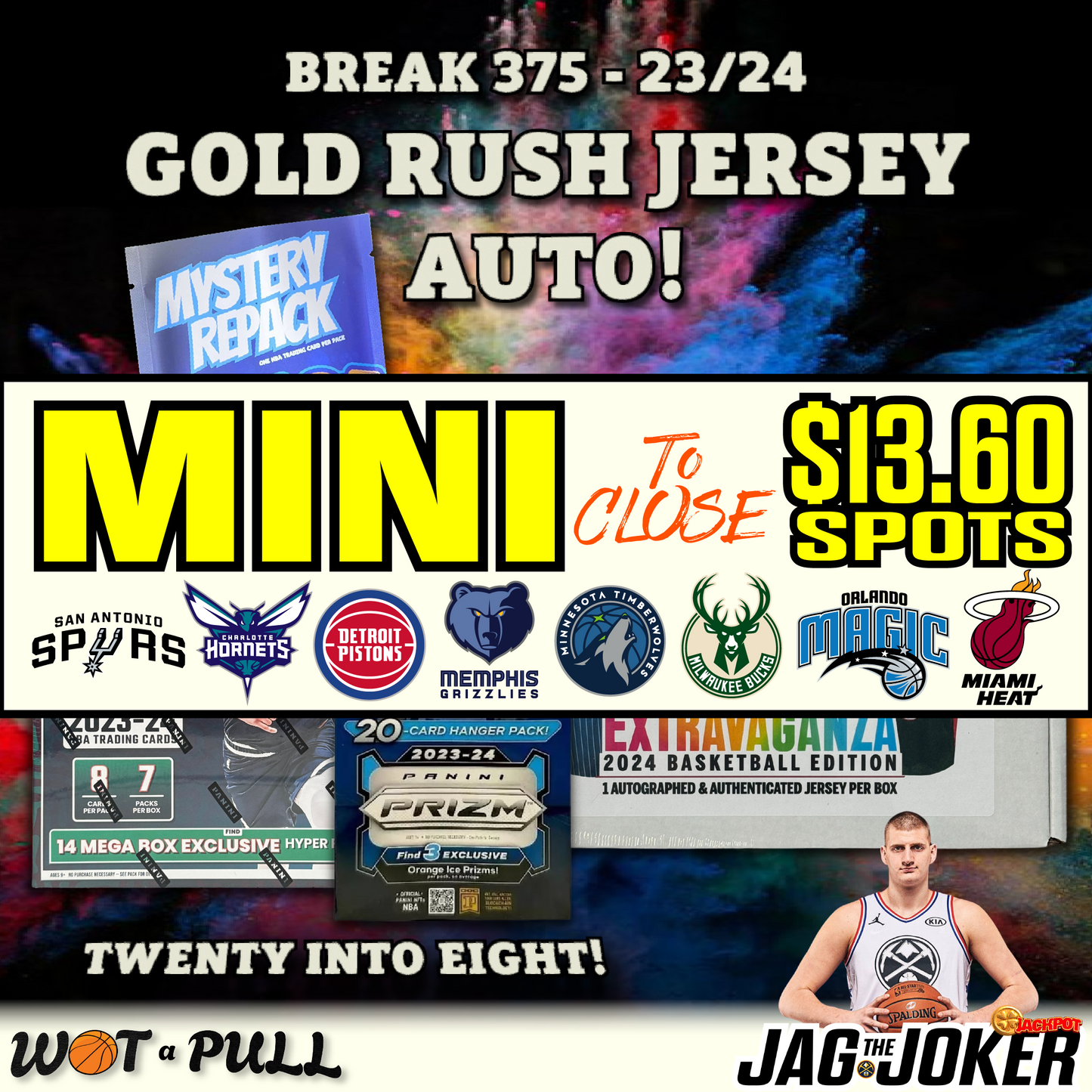 BREAK #375 - 2023-24 GOLD RUSH JERSEY AUTO CLOSING MINI!