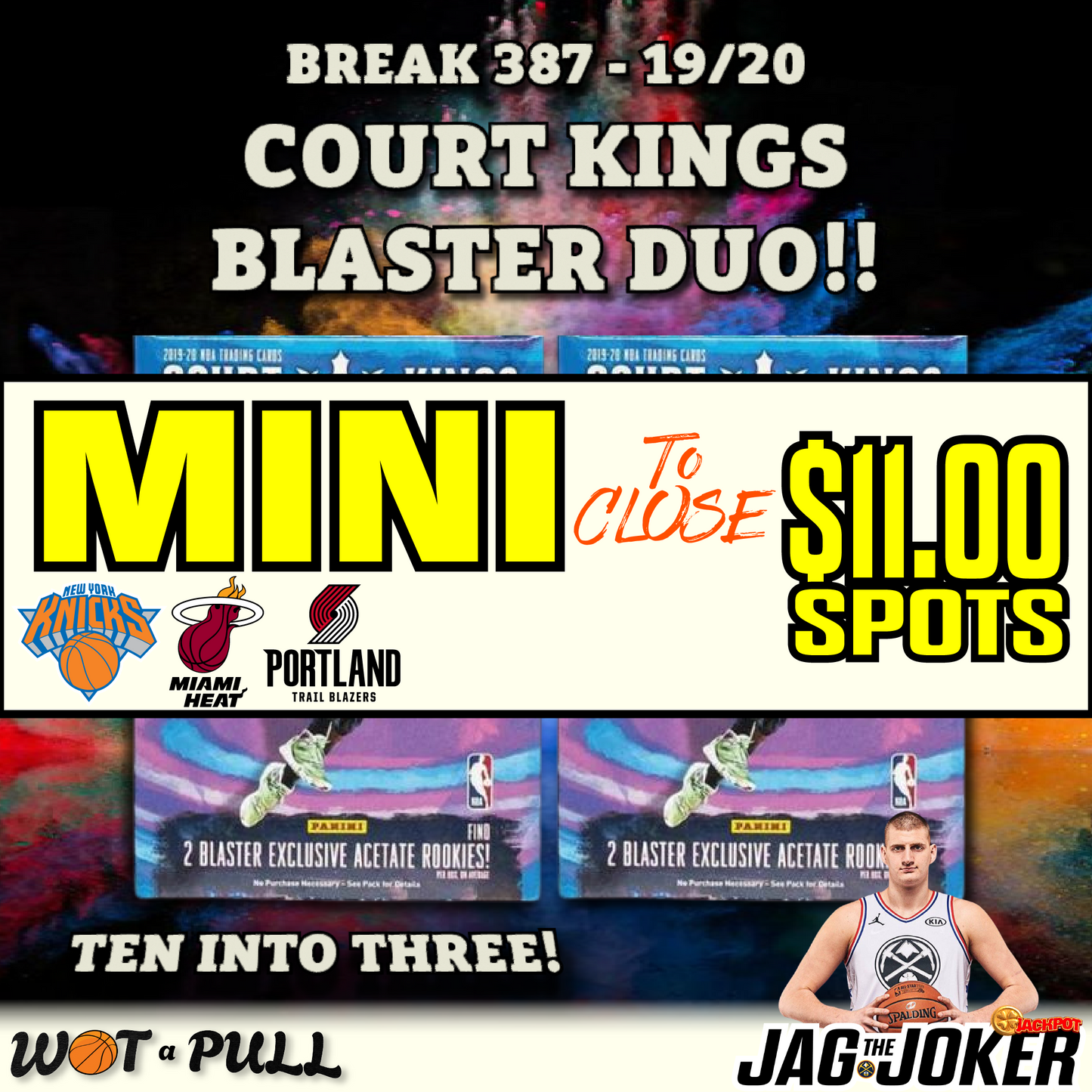 BREAK #387 - 2019-20 COURT KINGS BLASTER DUO CLOSING MINI!