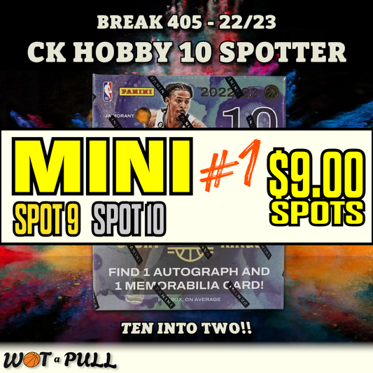 BREAK #405 - 2022-23 COURT KINGS HOBBY 10 SPOTTER MINI #1!