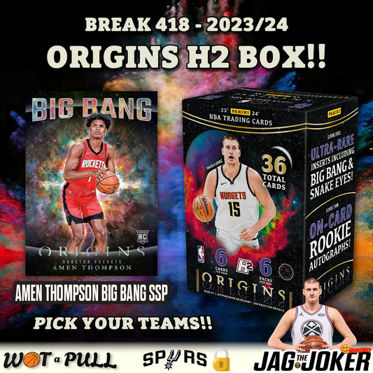 BREAK #418 - 2023-24 ORIGINS H2 BOX!! (LOCKED SPURS)