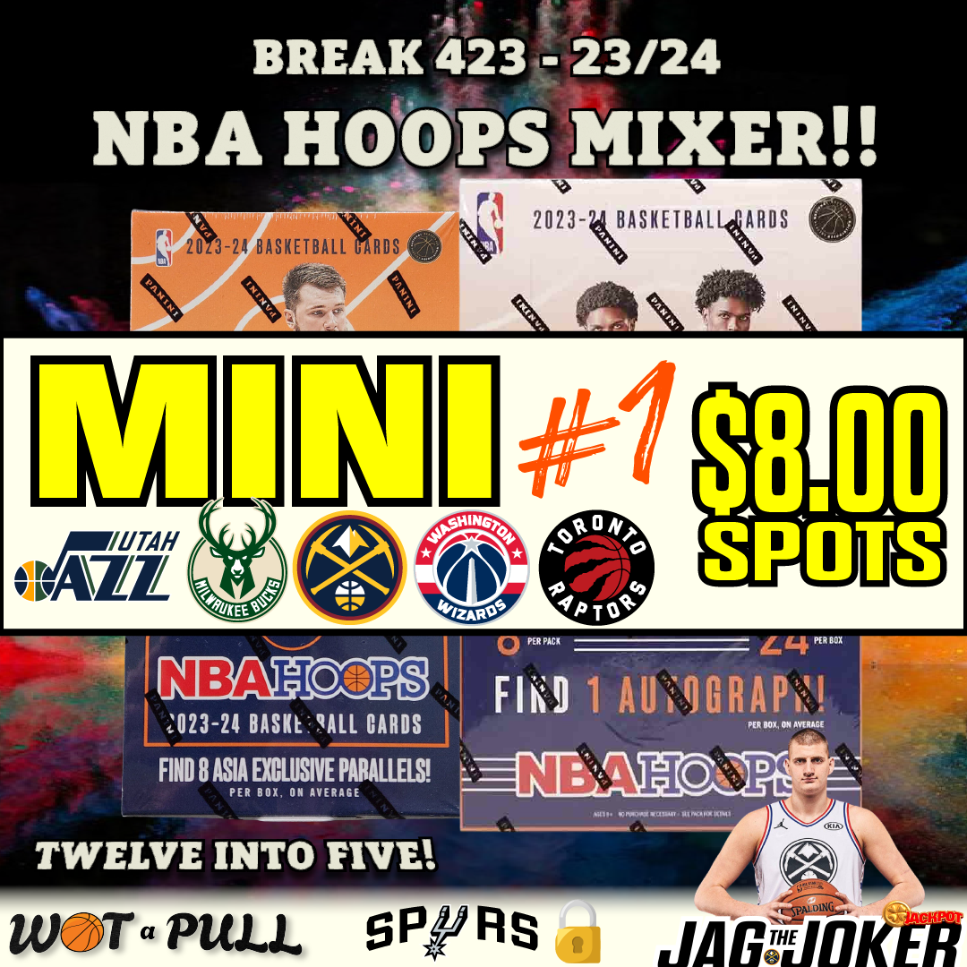 BREAK #423 - 2023-24 NBA HOOPS MIXER (LOCKED SPURS) MINI #1