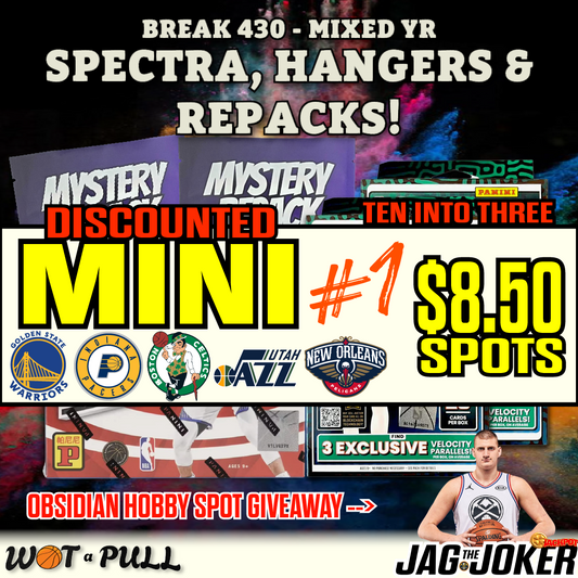 BREAK #430 - SPECTRA, HANGERS & REPACKS - OBSIDIAN MAIN SPOT GIVEAWAY CLOSING MINI (DISCOUNTED)