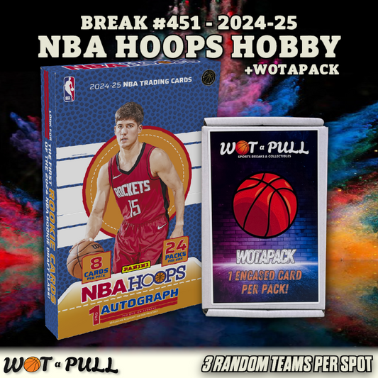 BREAK #451 - 2024-25 NBA HOOPS HOBBY BOX + WOTAPACK