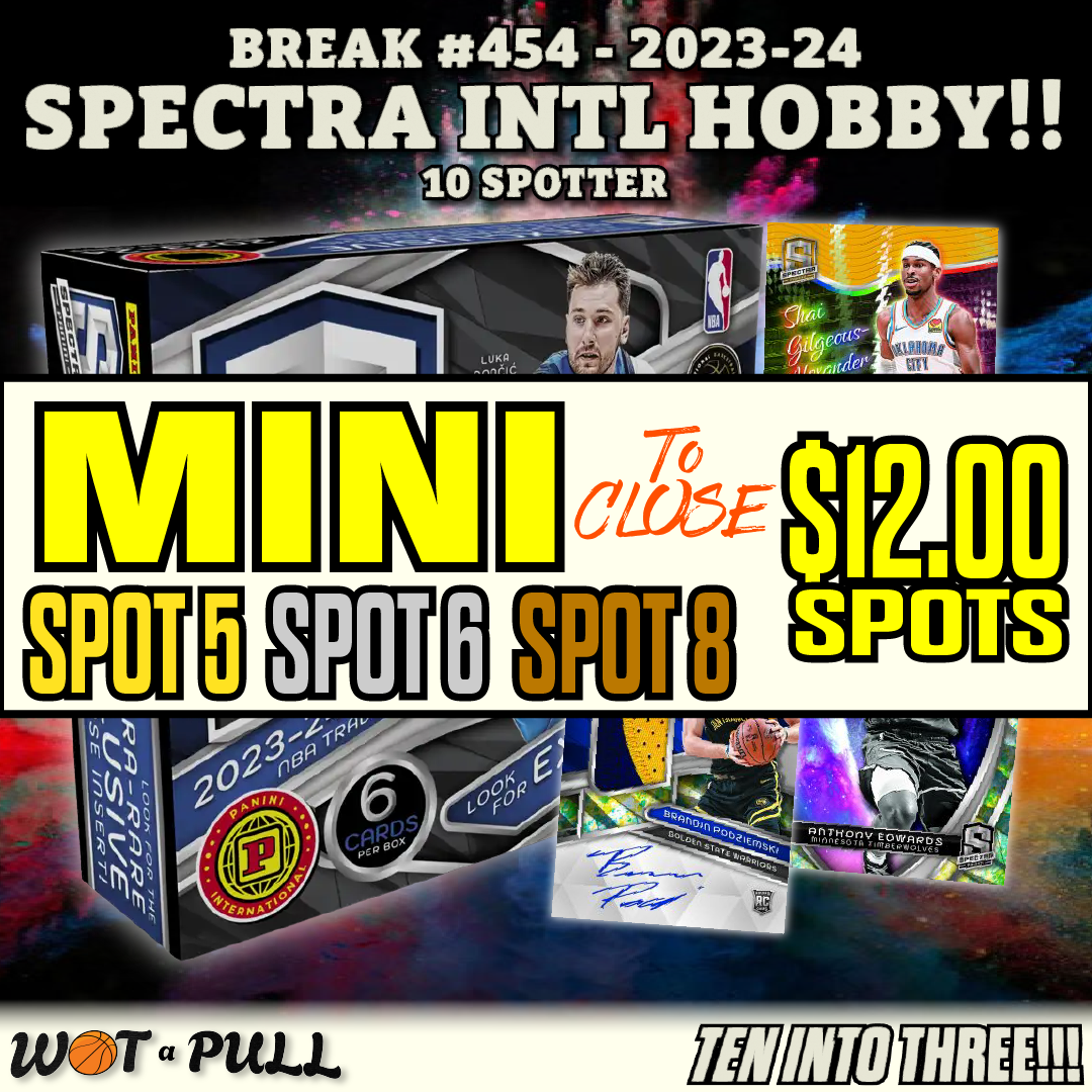 BREAK #454 - 2023-24 SPECTRA INTERNATIONAL HOBBY MINI TO CLOSE!