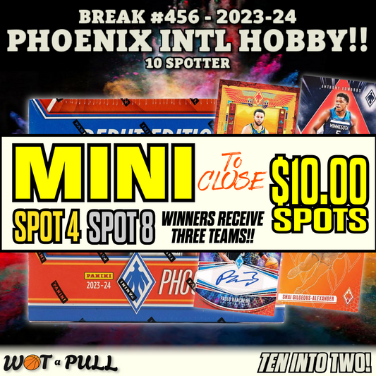 BREAK #456 - 2023-24 PHOENIX INTL HOBBY CLOSING MINI FOR SPOTS!