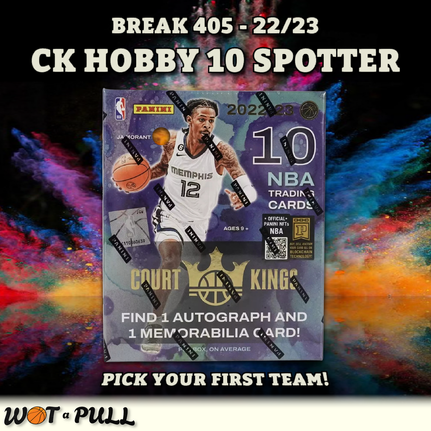 BREAK #405 - 2022-23 COURT KINGS HOBBY 10 SPOTTER!