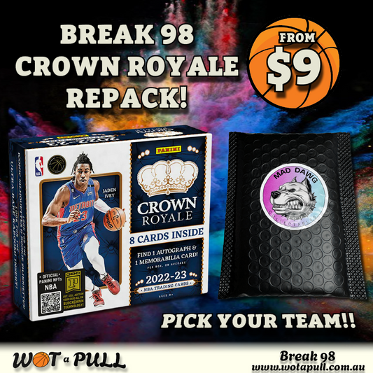 BREAK #98 CROWN ROYALE HOBBY & RANDOM REPACK!! CHASING KABOOMS!