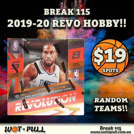 BREAK #115 2019-20 REVOLUTION HOBBY $19 RANDOM TEAMS!