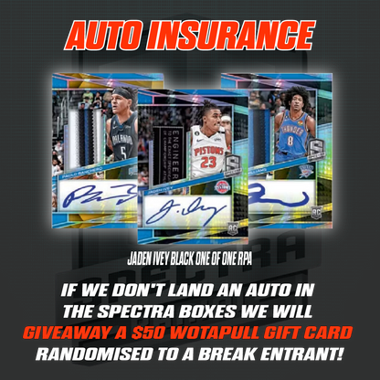 BREAK #424 - 2022-23 SPECTRA & REPACKS - AUTO INSURANCE