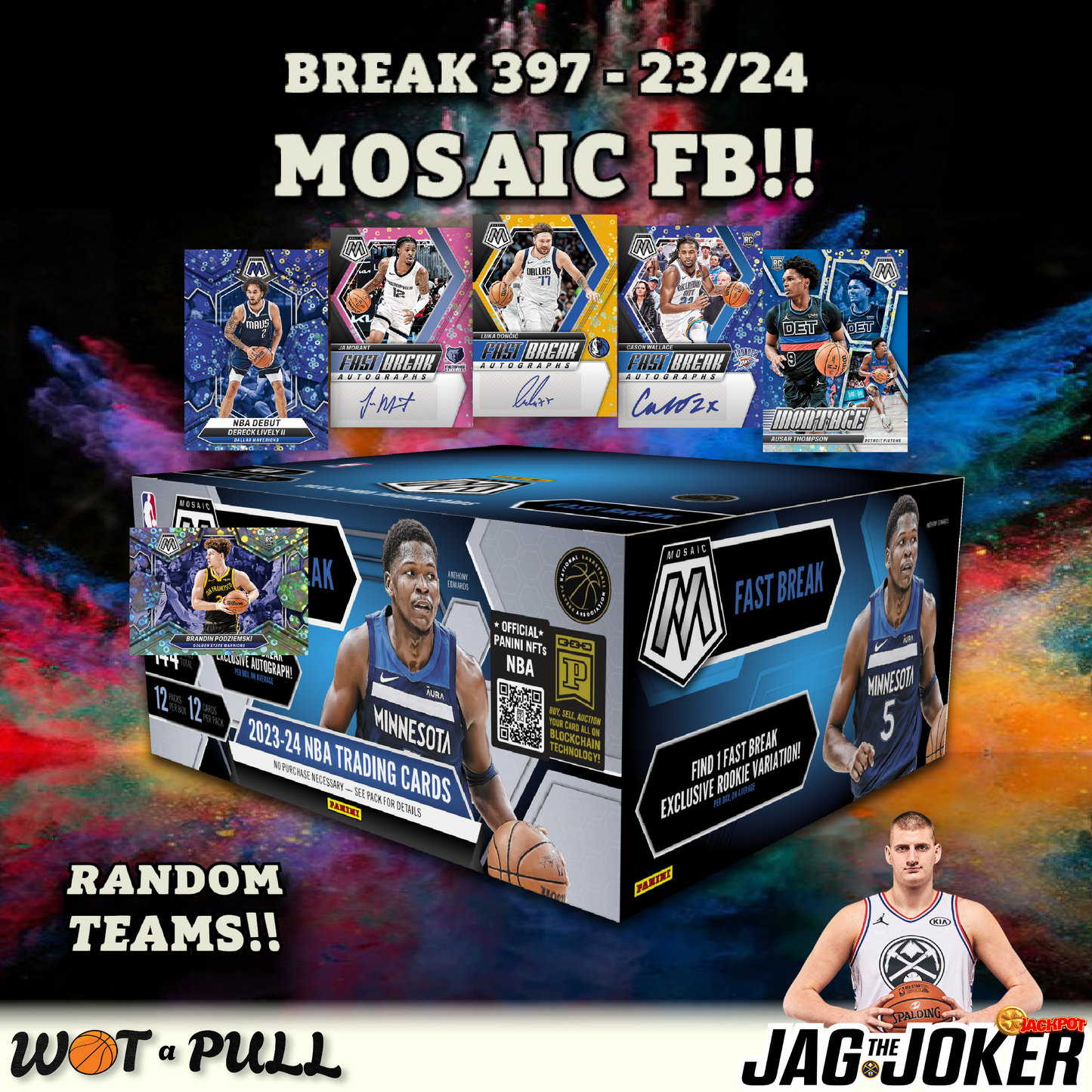 BREAK #397 - 2023-24 MOSAIC FAST-BREAK BOX RANDOM TEAMS!