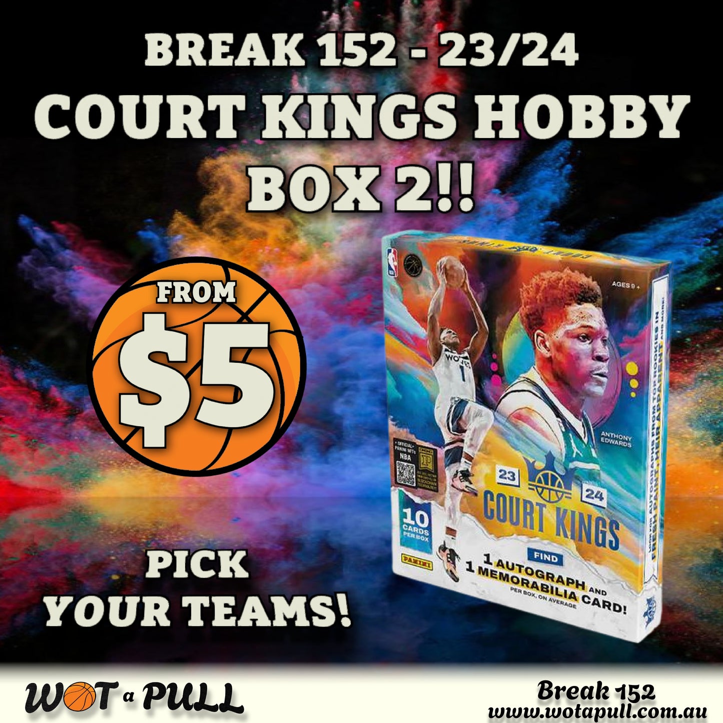 BREAK #152 2023-24 COURT KINGS HOBBY! (PRESALE BOX 2)