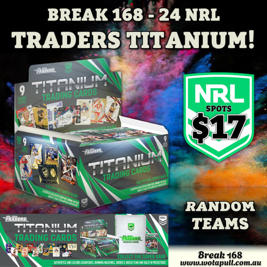 BREAK #168 2024 NRL TRADERS TITANIUM HOBBY DEBUT!