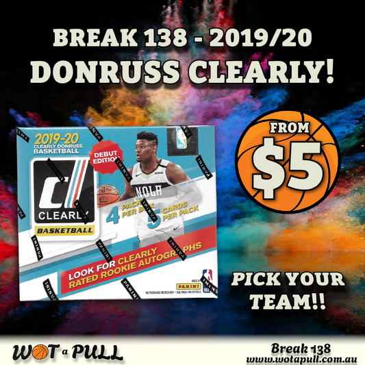 BREAK #138 2019-20 DONRUSS CLEARLY HOBBY DEBUT!