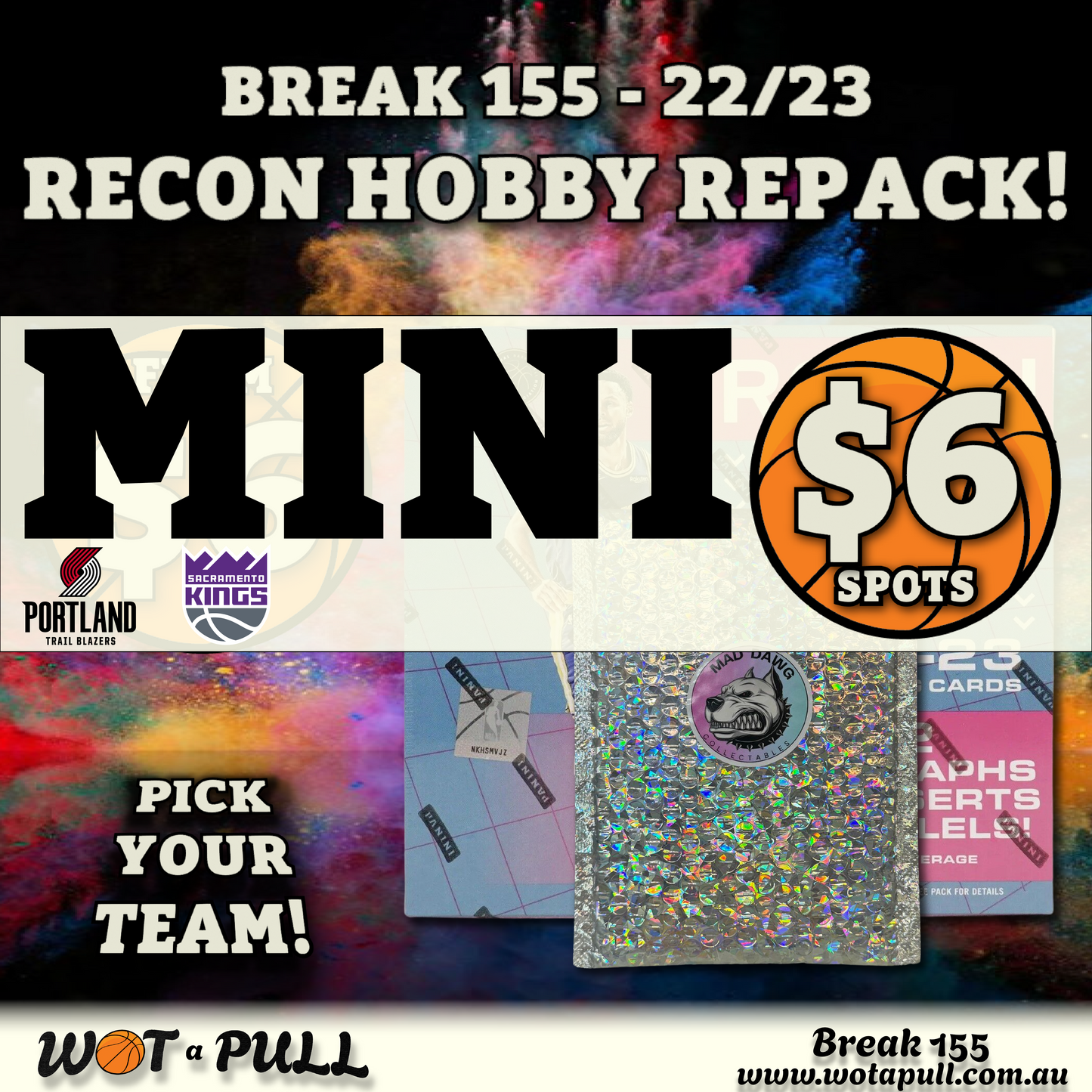 BREAK #155 2023-24 RECON HOBBY & REPACK! MINI #1 FOR BLAZERS & KINGS!