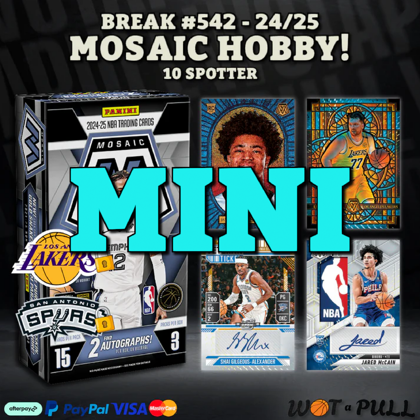 BREAK #542 - 2024-25 MOSAIC HOBBY 10 SPOTTER MINI TO CLOSE!