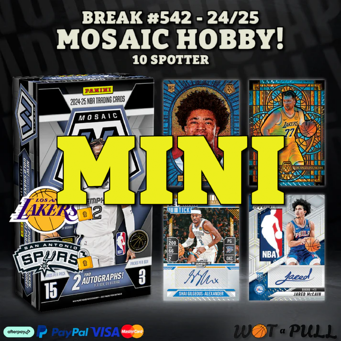 BREAK #542 - 2024-25 MOSAIC HOBBY 10 SPOTTER MINI #1