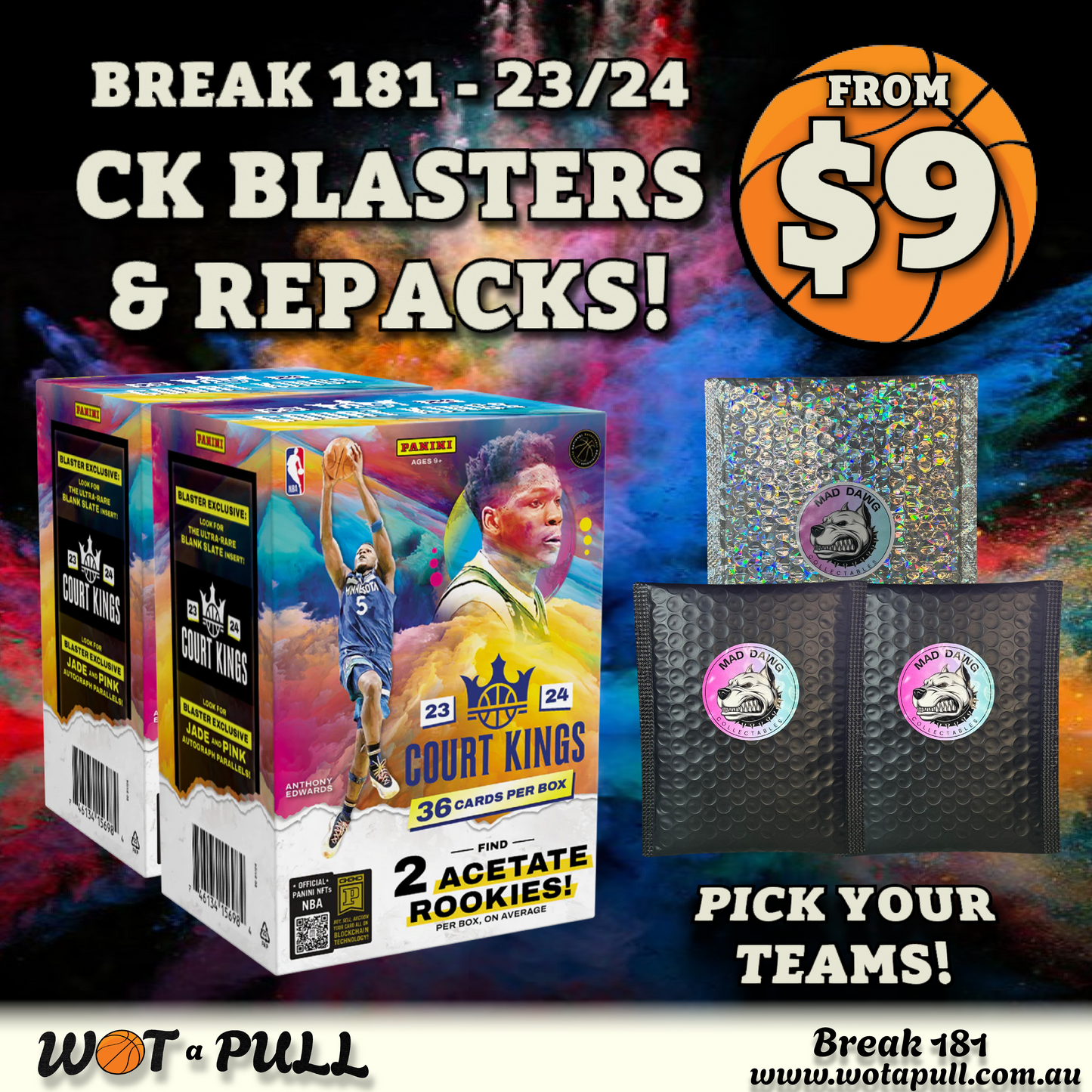 BREAK #181 COURT KINGS BLASTER X2 & REPACKS!